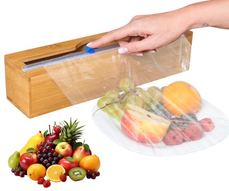 Green Stand Market Plastic Wrap Dispenser with Cutter