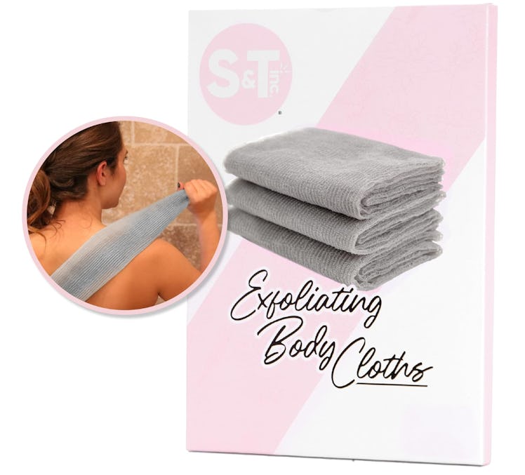 S&T INC. Exfoliating Towels (3-Pack)