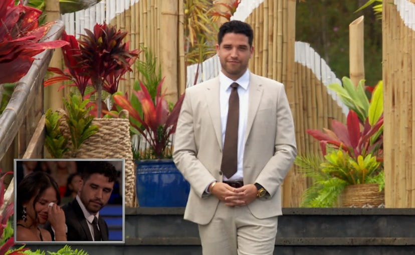 Jenn and Devin’s Bachelorette proposal. Screenshot via Hulu