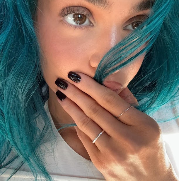 Kylie Jenner revived her signature teal hair color.