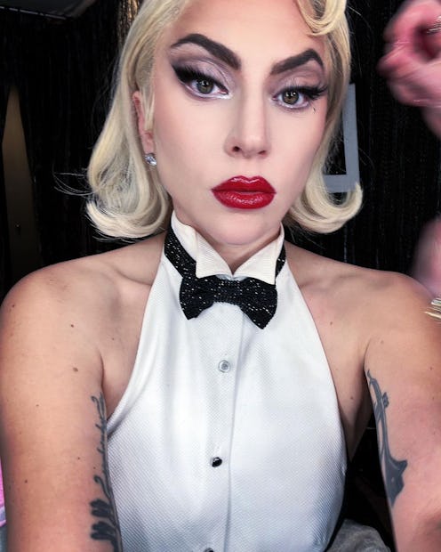 Lady Gaga red lipstick