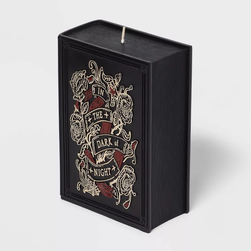 6'' Book of Spells Candle Black from target's halloween collection 2024