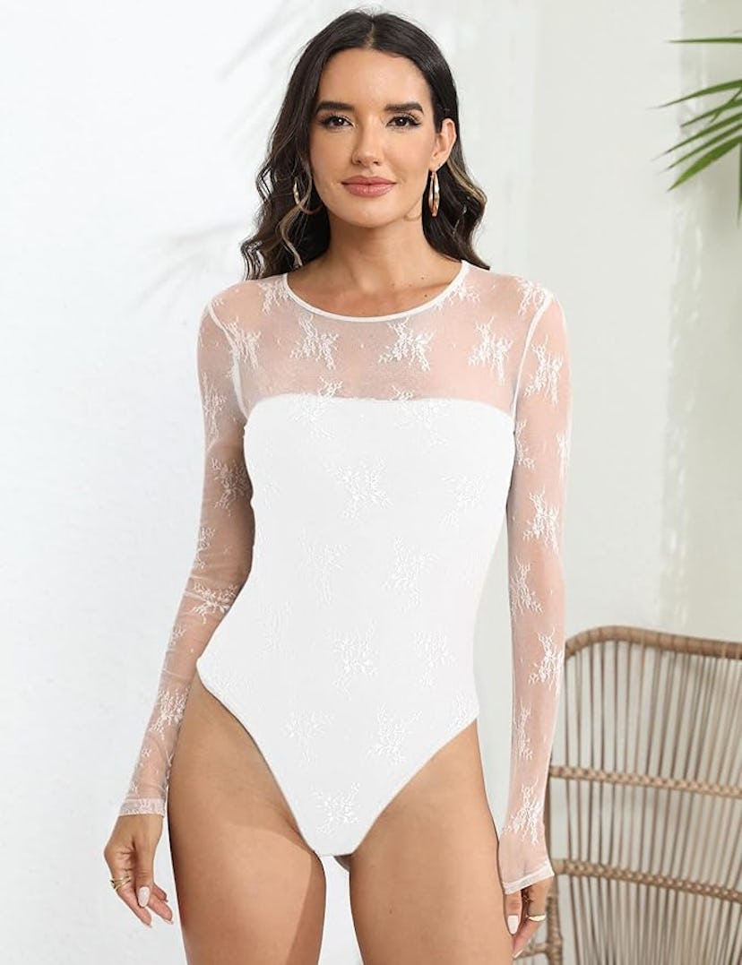 Ugerlov Long-Sleeve Lace Bodysuit