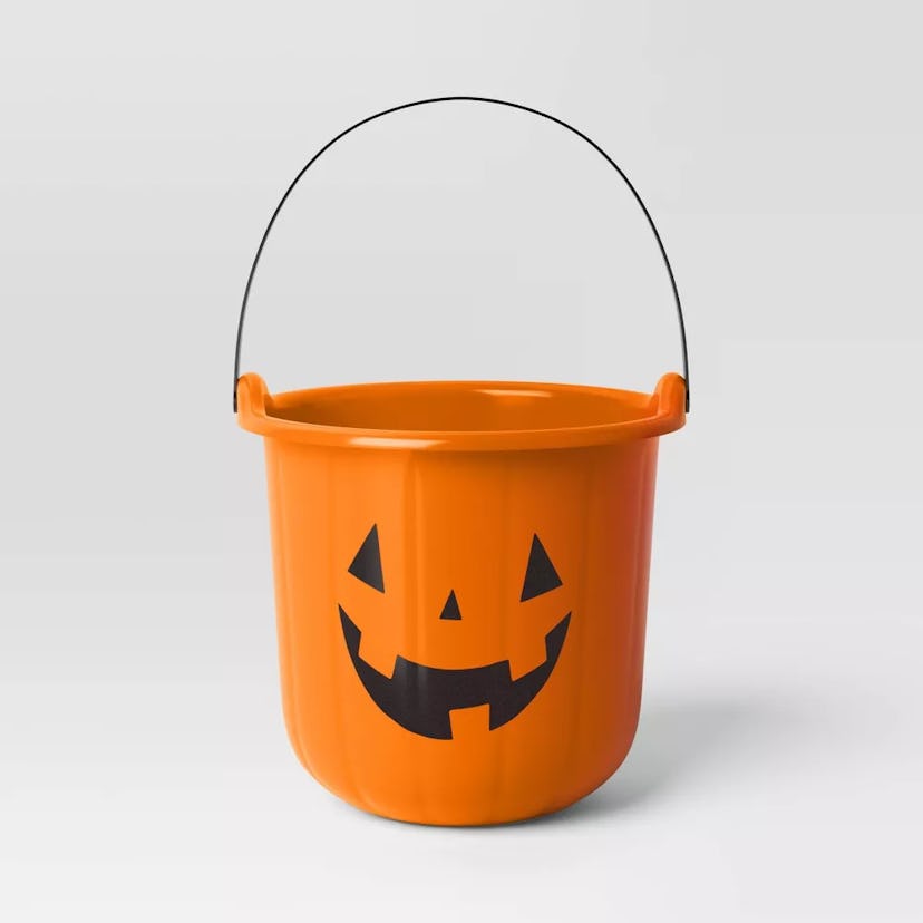 Orange Pumpkin Stackable Halloween Trick or Treat Pail from target's halloween collection 2024