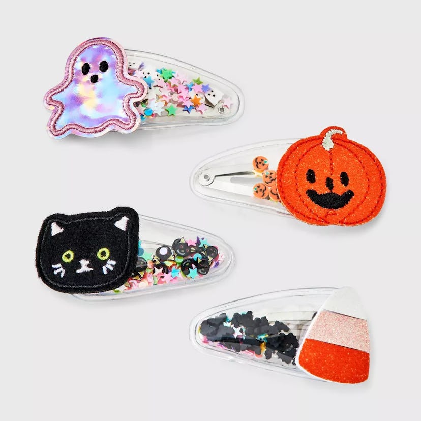 Girls' 4pk Shaker Halloween Snap Clipsfrom target's halloween collection 2024