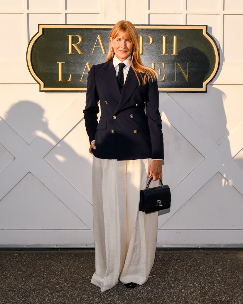 Laura Dern at the Ralph Lauren NYFW Spring/Summer 2025 runway show.