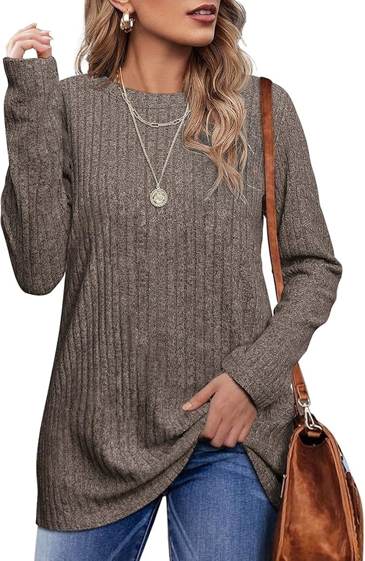 OFEEFAN Long Sleeve Tunic Shirt