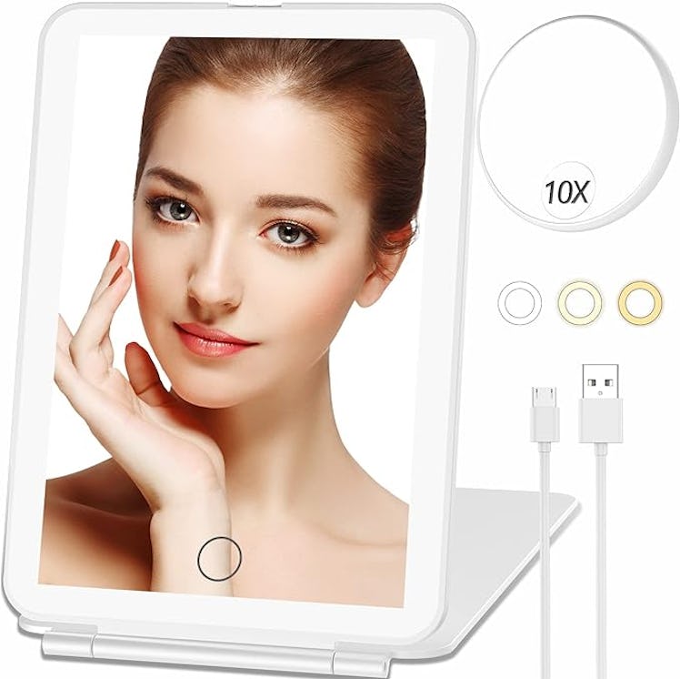 Mecion Makeup Mirror with Magnification and LEDs