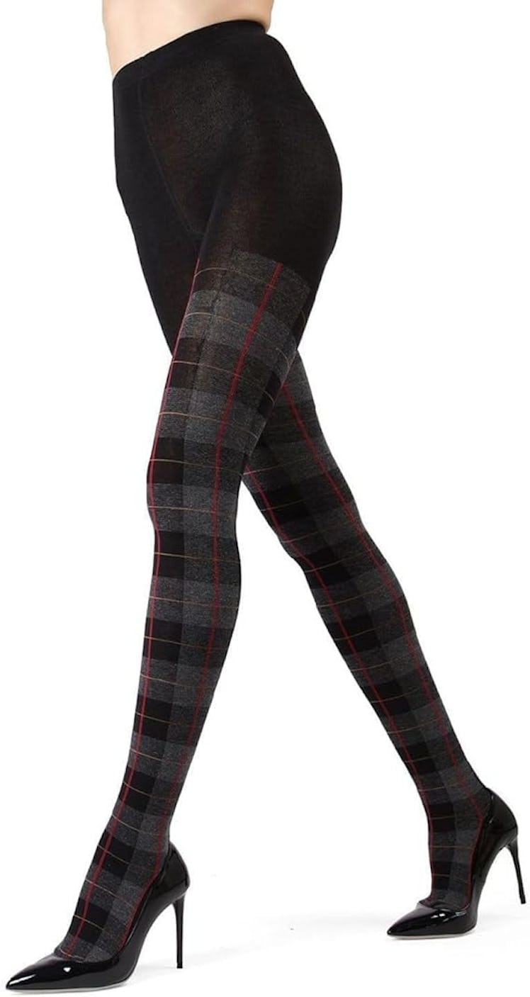 MeMoi Scottish Plaid Tartan Sweater Tights