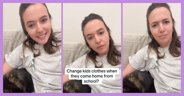 A woman poses in three photos, looking directly at the camera with varying expressions. Text asks if...