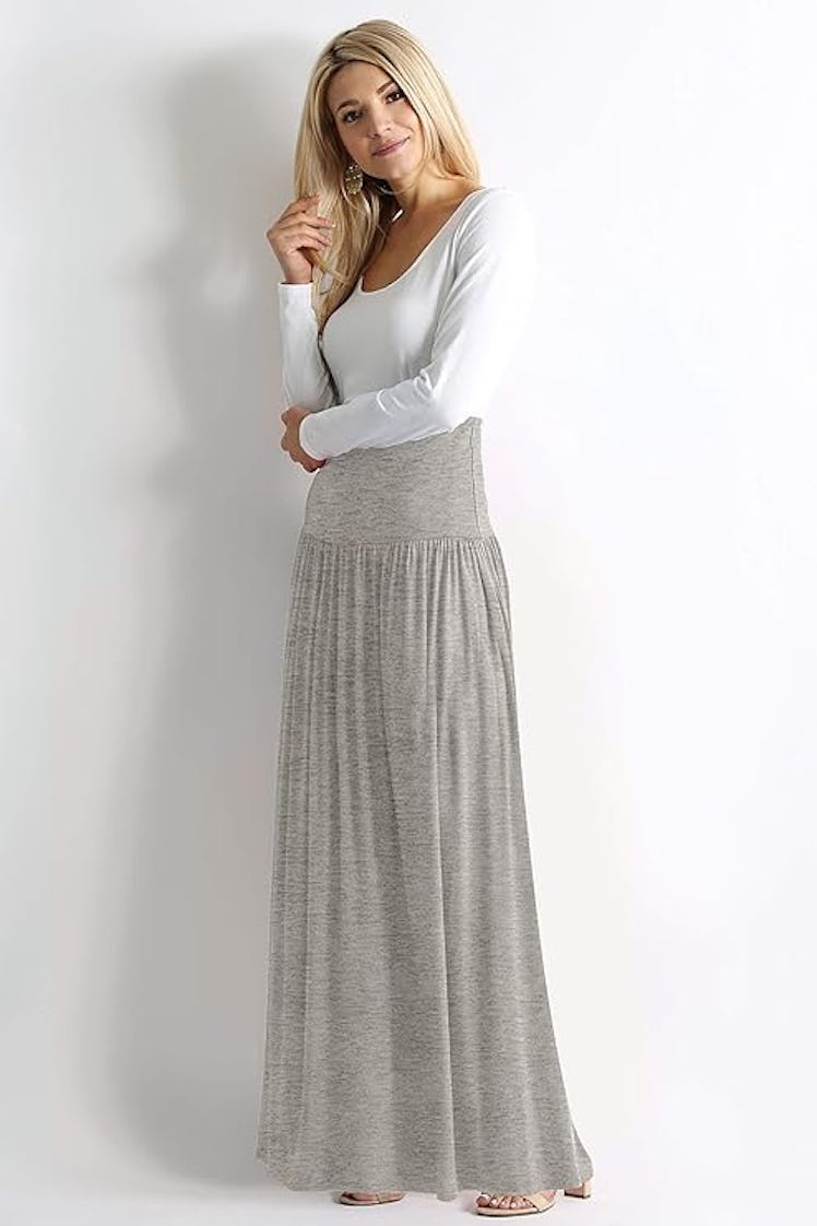 Simlu High Waisted Maxi Skirt