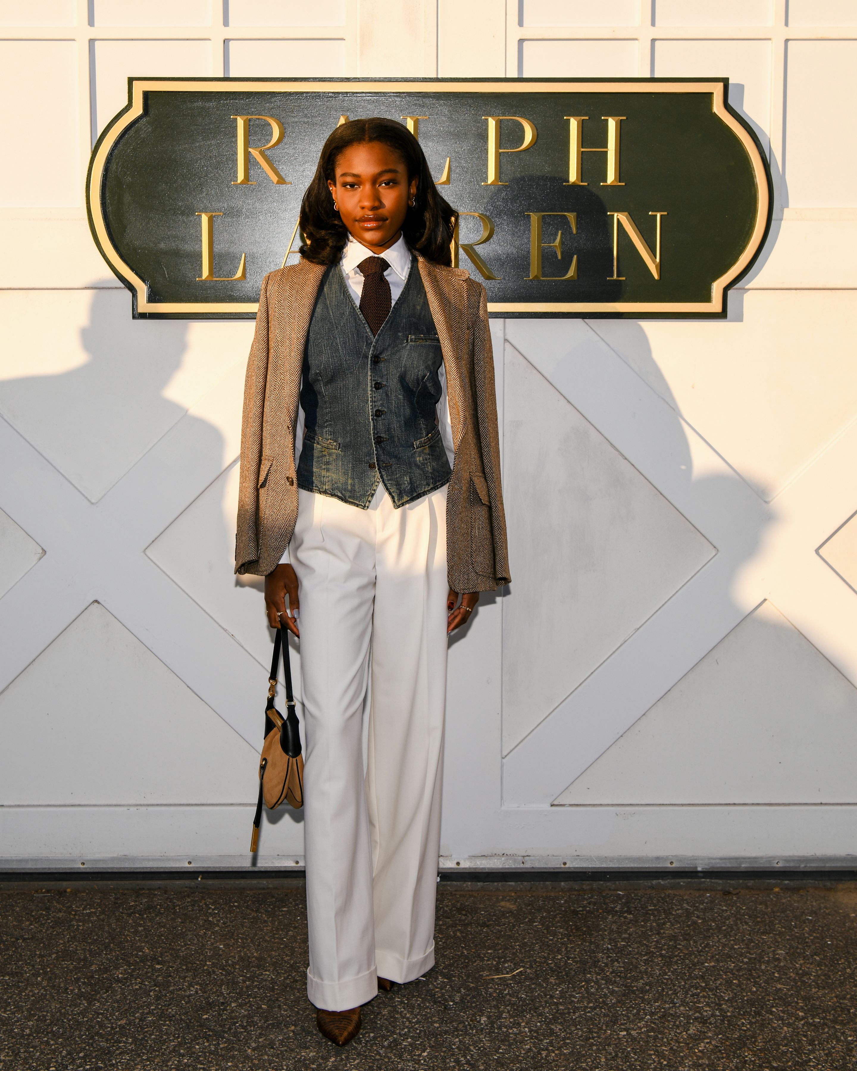 Demi Singleton at the Ralph Lauren NYFW Spring/Summer 2025 runway show.