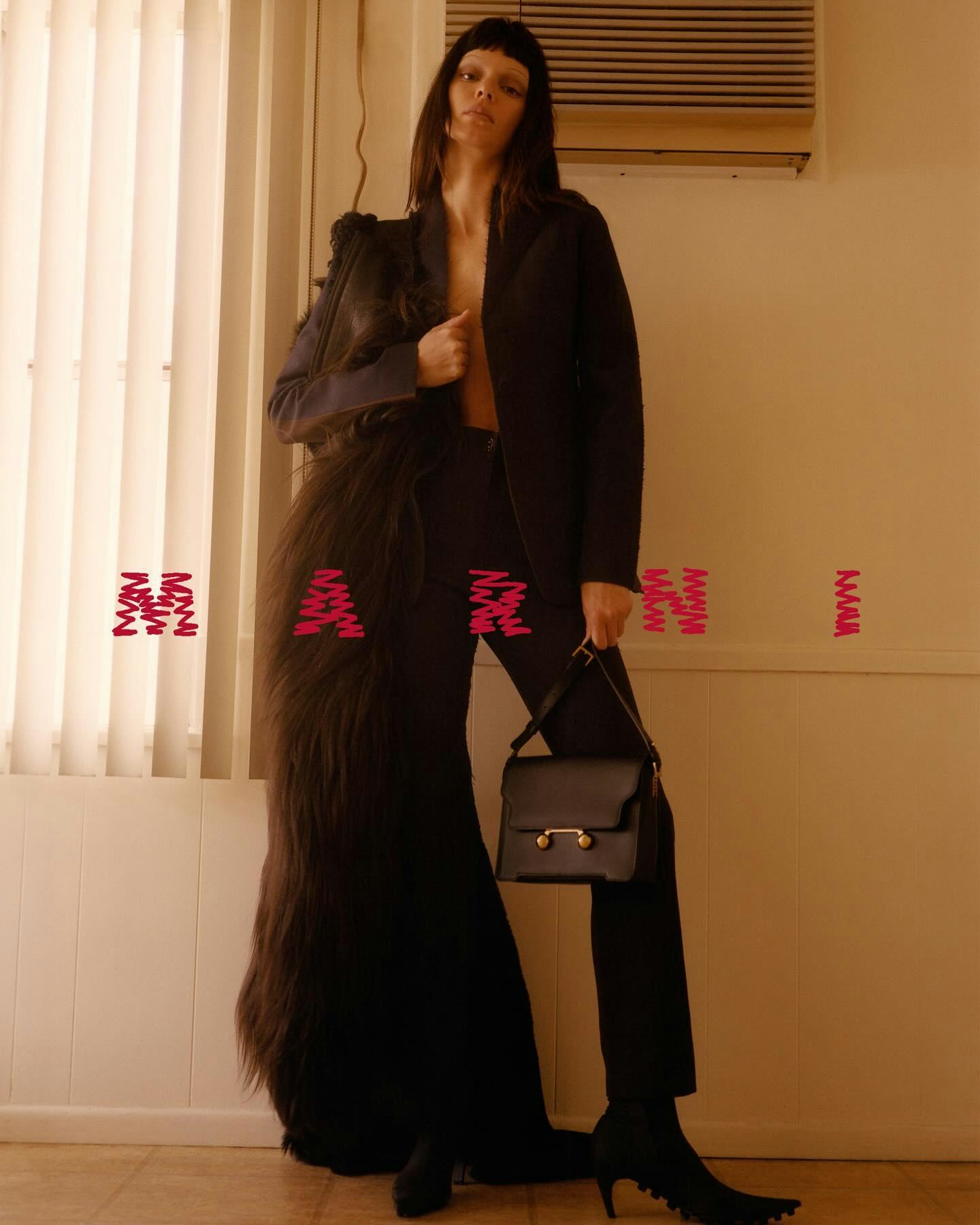 Kendall Jenner went braless in new Marni campaign.