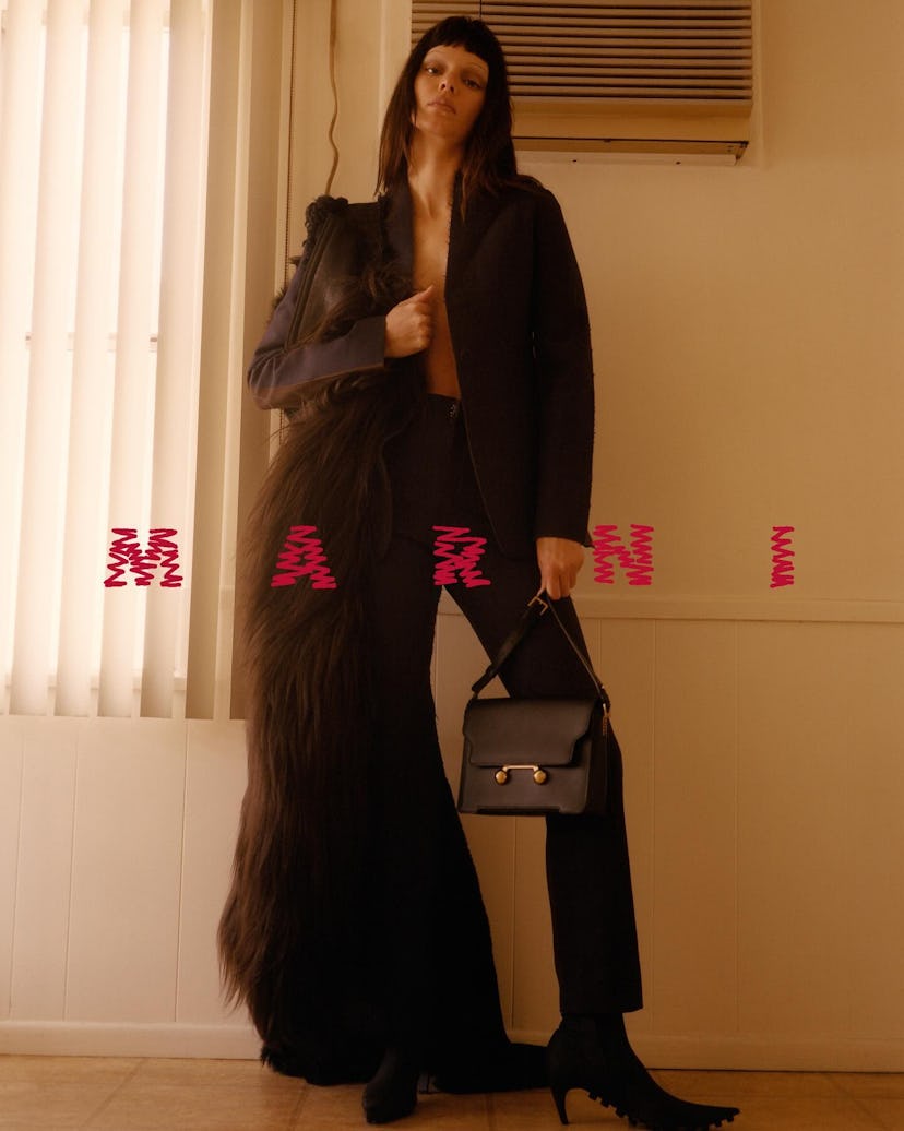 Kendall Jenner went braless in new Marni campaign.
