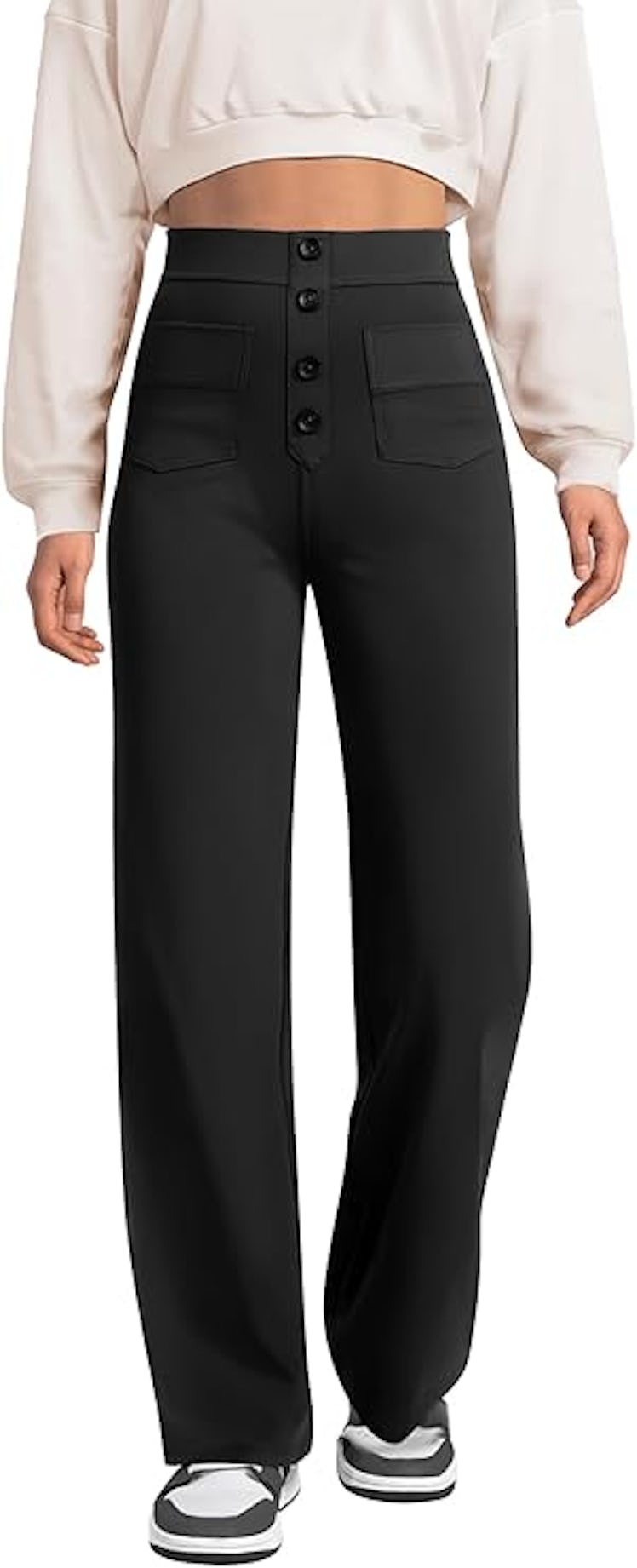 Keriffe High Waisted Straight Leg Pants