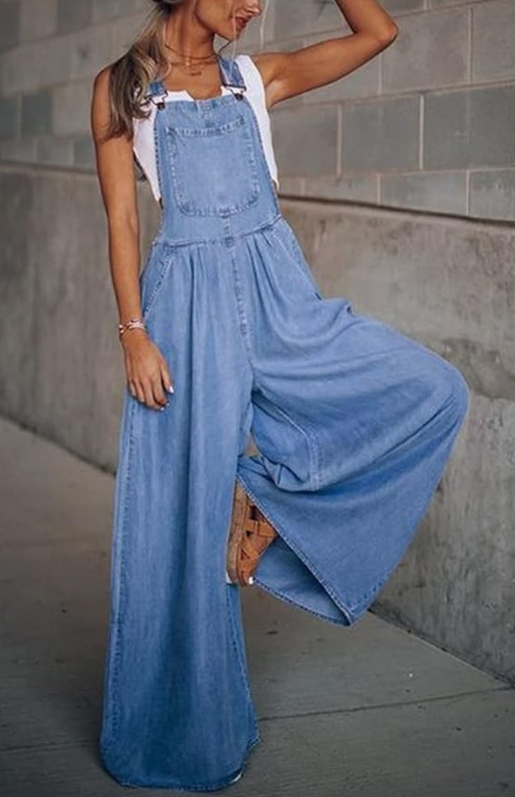 Chouyatou Loose Denim Overalls