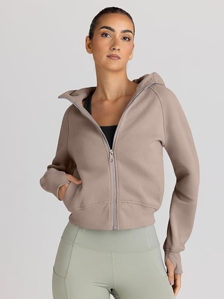 Trendy Queen Fleece Zip Up Hoodie