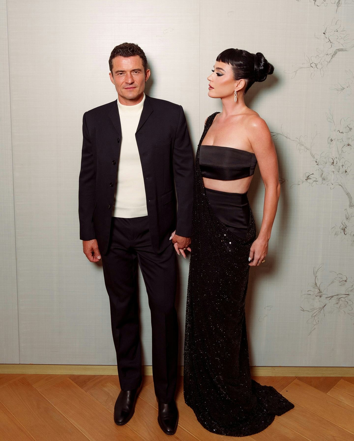 Katy Perry wore a bandeau bra as a top at the Toronto Film Festival with Orlando Bloom.