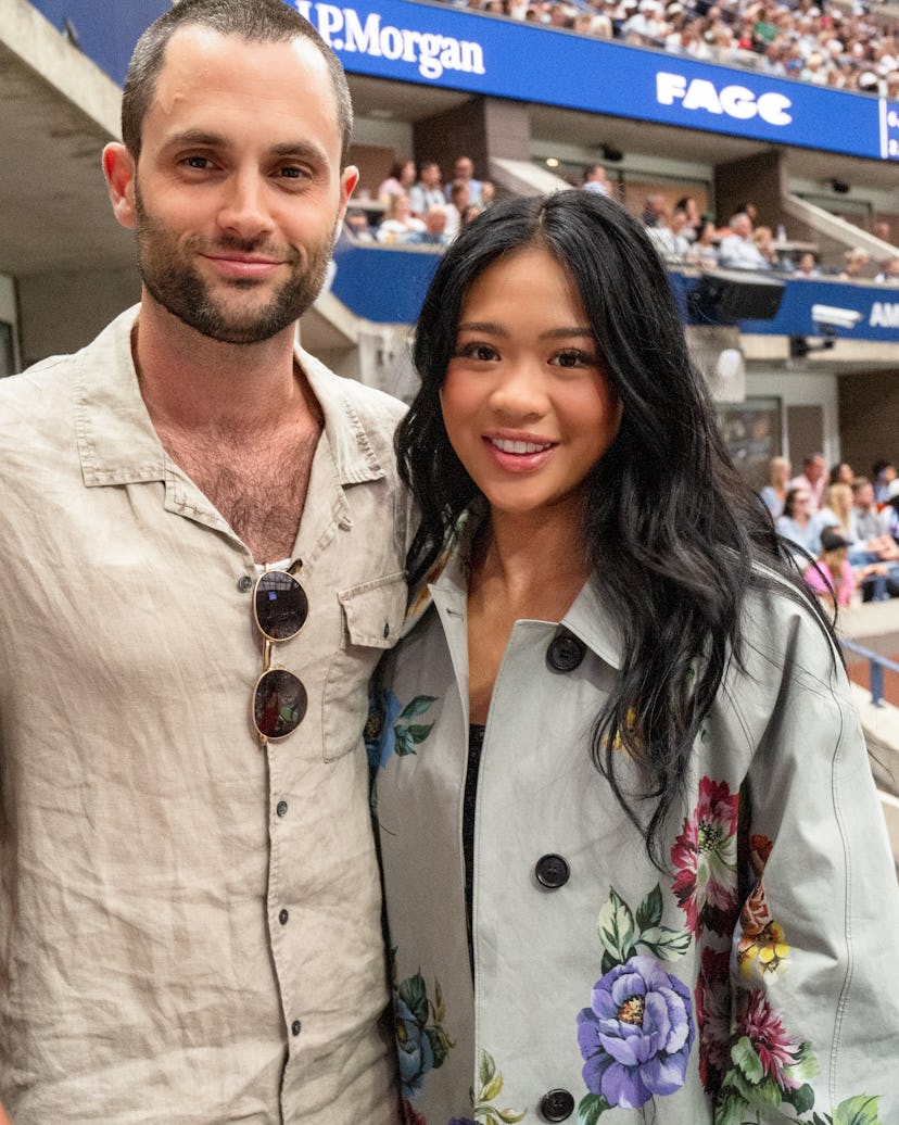 Penn Badgley and Suni Lee