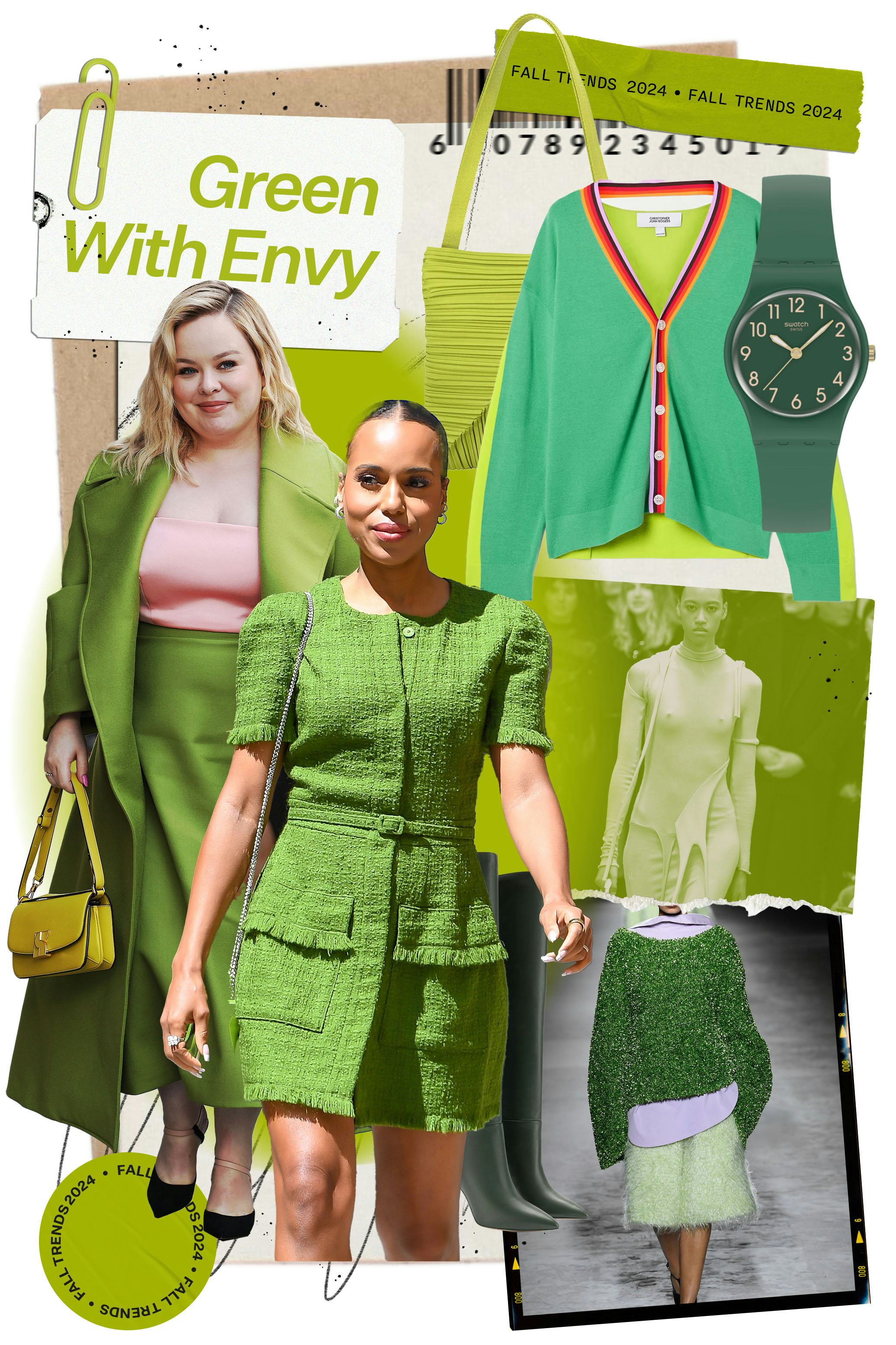 Fall 2024 green fashion trend