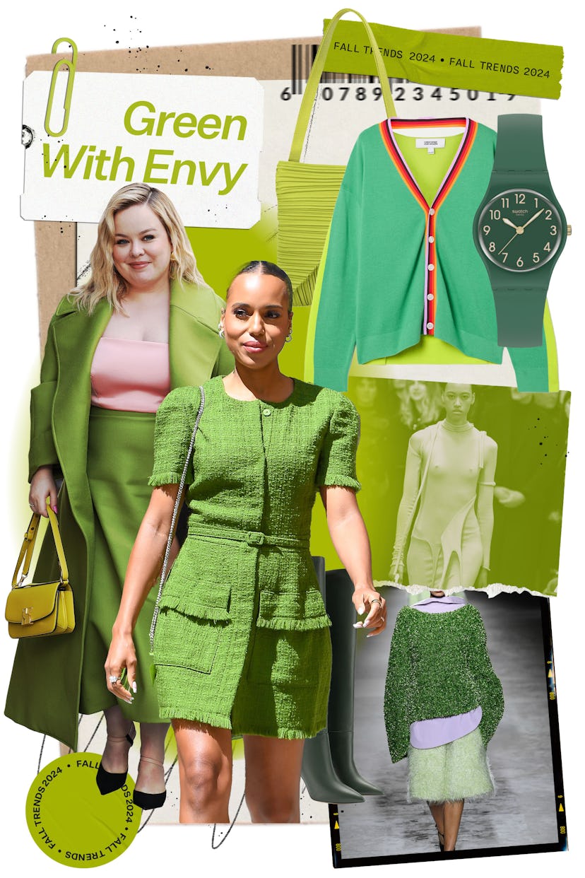 Fall 2024 green fashion trend
