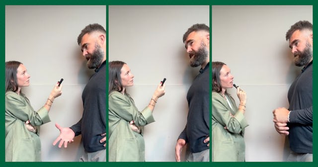 Retired NFL player Jason Kelce shares his favorite things about wife Kylie on the "Conversations wit...