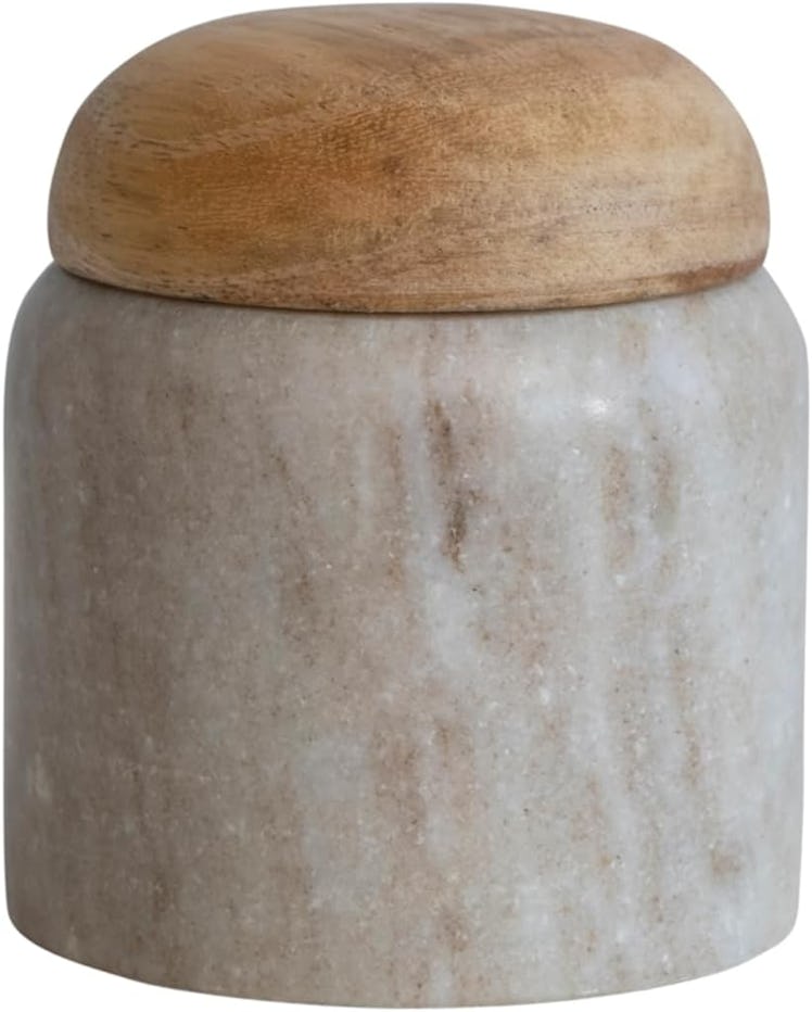 Creative Co-Op Modern Marble Canister