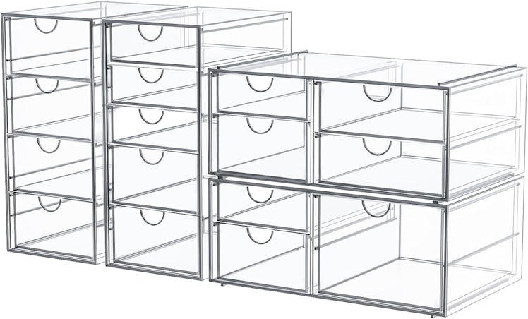 caktraie Makeup Organizer (4 Pieces)