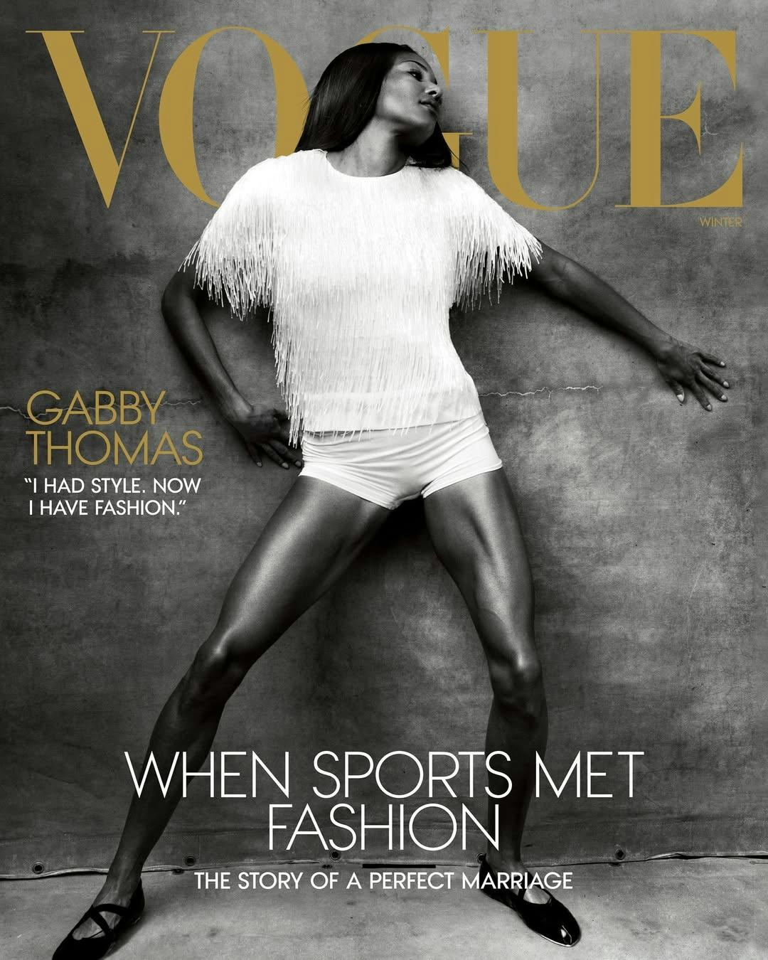 Gabby Thomas stars in Vogue&rsquo;s Winter 2025 issue.