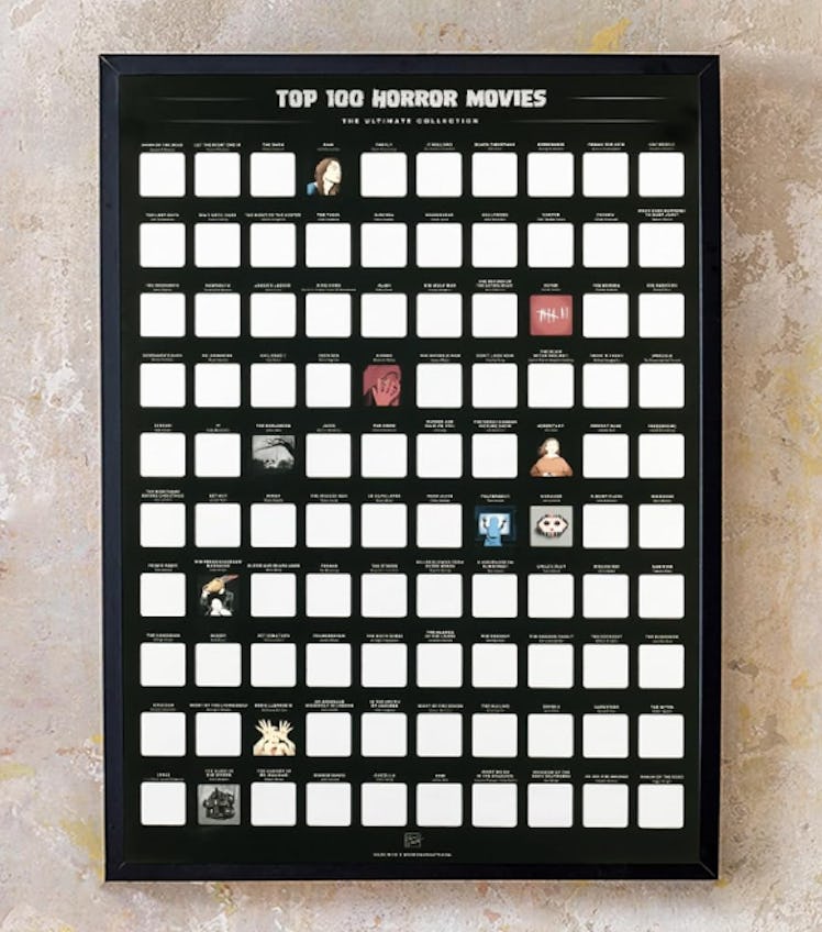 Enno Vatti Top 100 Horror Movies Scratch-Off Poster 