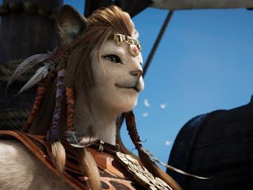 screenshot of Wuk Lamat in Final Fantasy 14 Dawntrail trailer