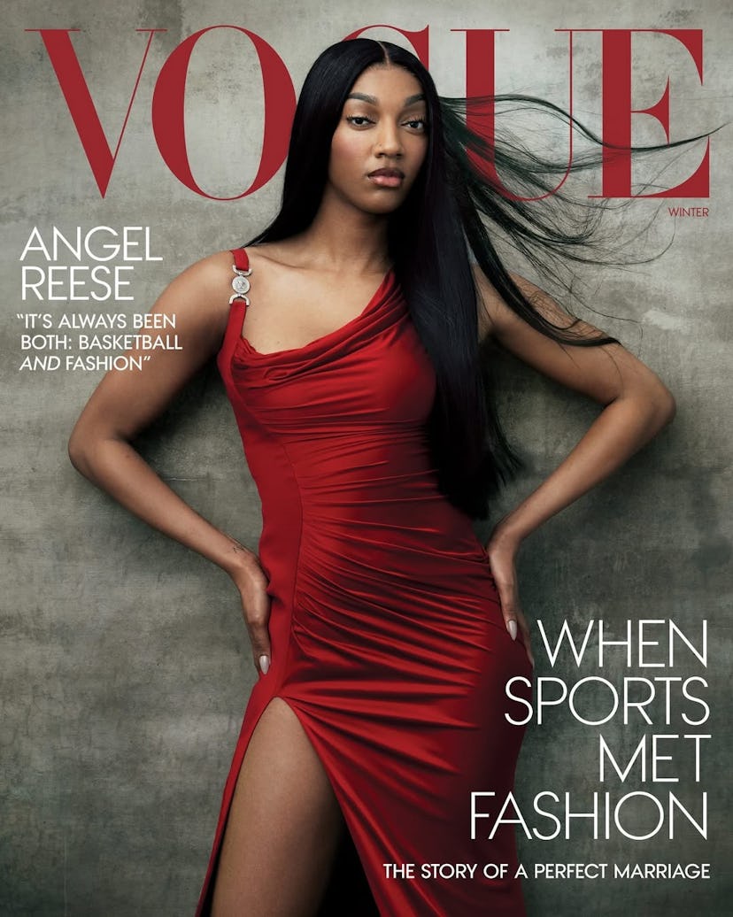 Angel Reese on the cover of Vogue’s Winter 2025 issue.