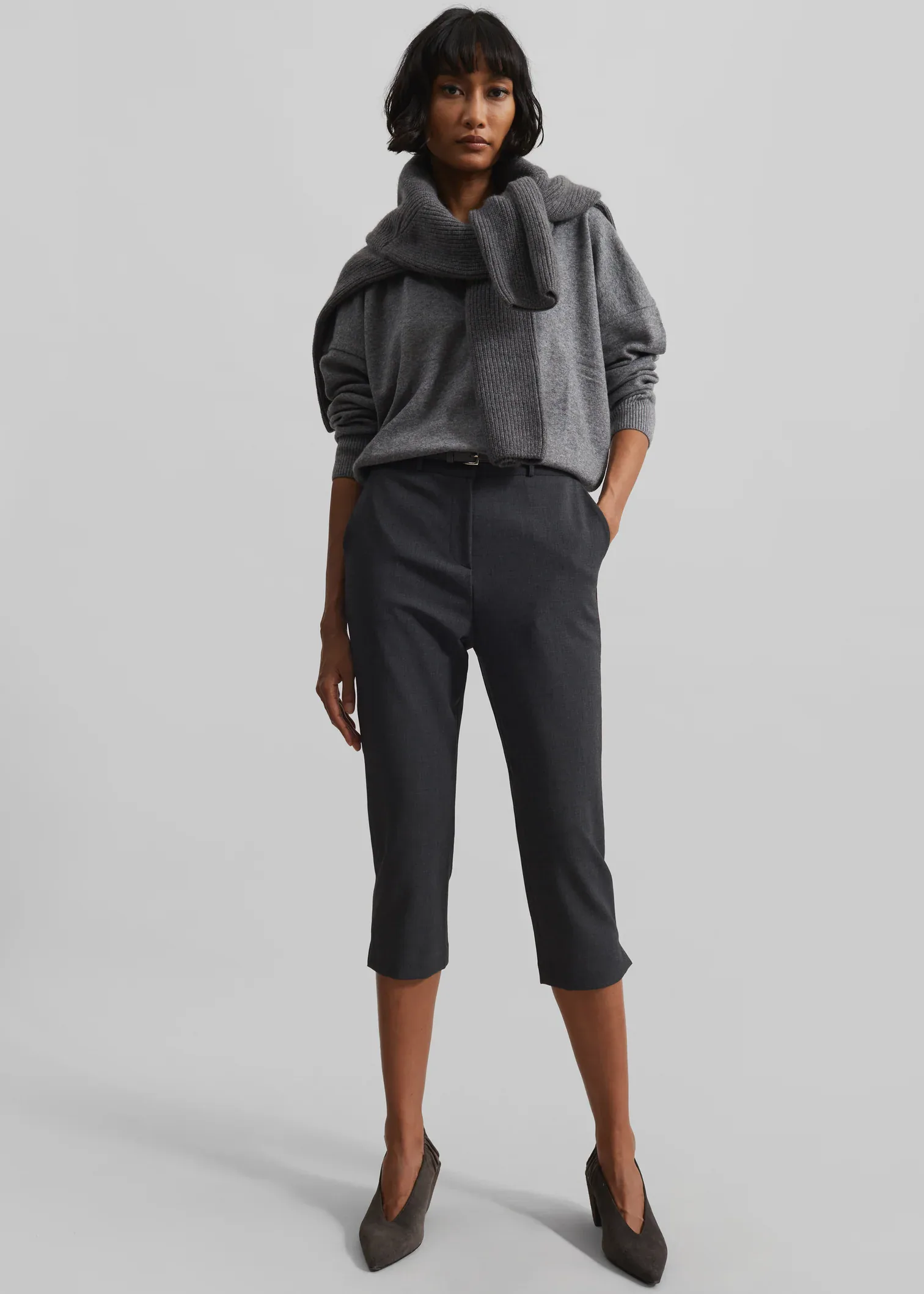 cropped dress pants in winter How to Wear Crop Pants in the Winter