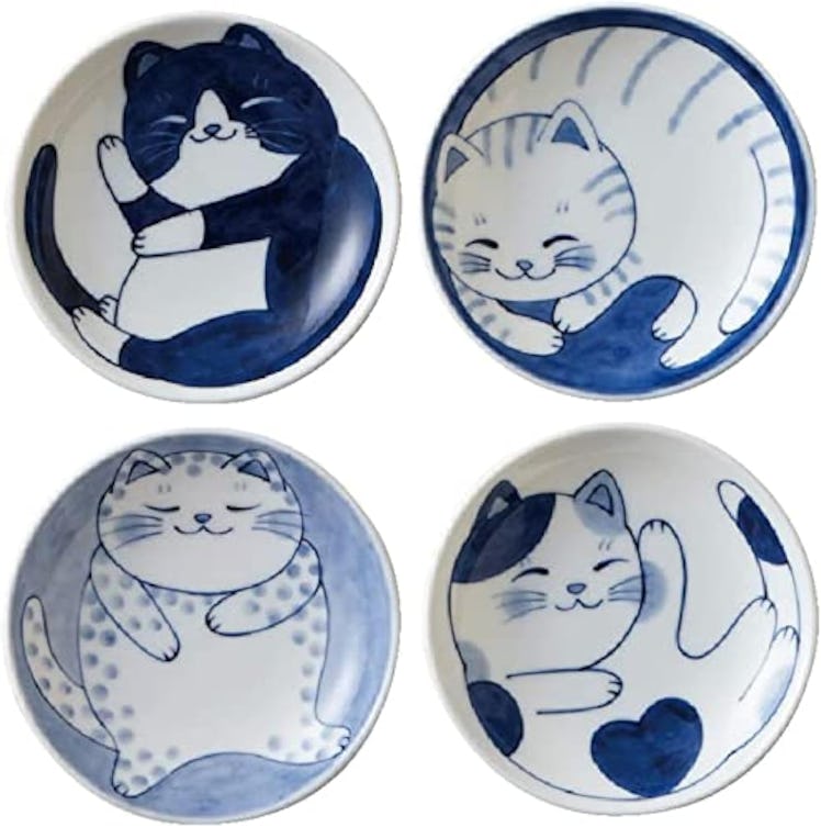 MINO WARE Japanese Small Plate Set (4-Pieces)