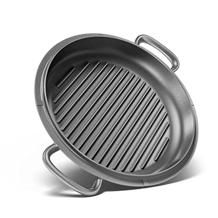 Risa Cast Iron, Oil-Coated Grill Pan for the Perfect Sear Grill on Oven, Stove, or Outdoor Grill | W...