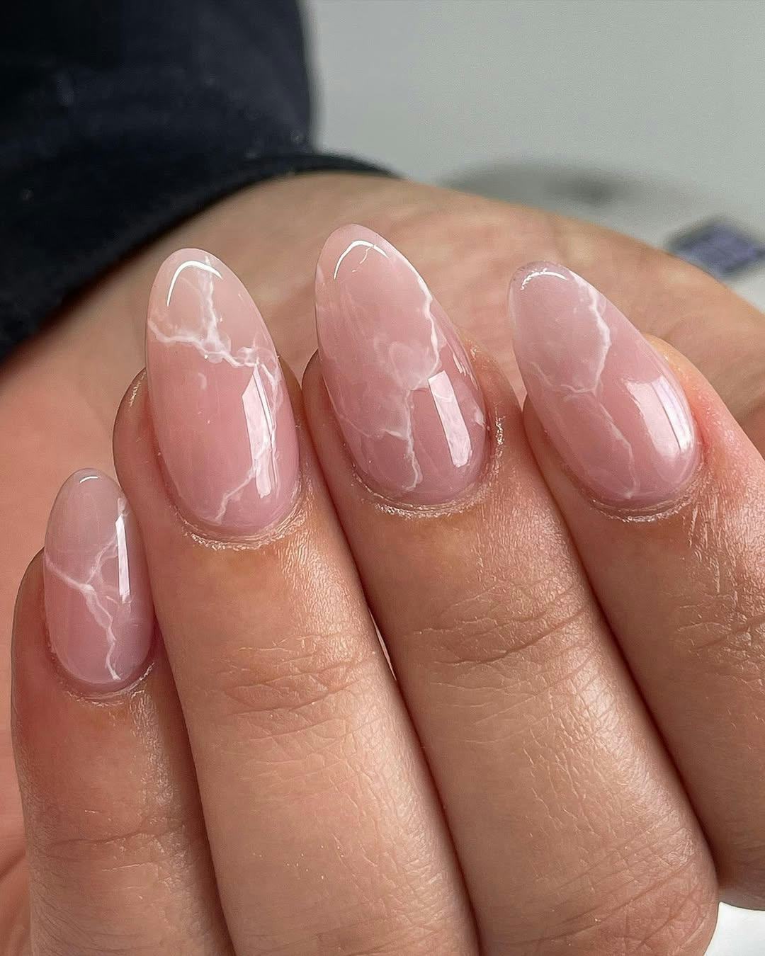 &ldquo;Strawberry milk&rdquo; nail art designs are on-trend for 2025.