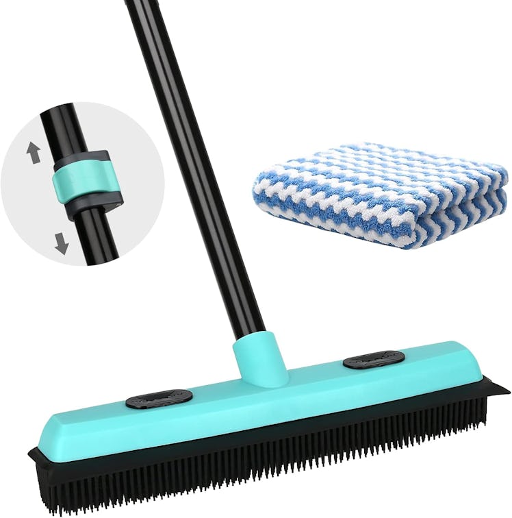 KeFanta Rubber Broom Carpet Rake 