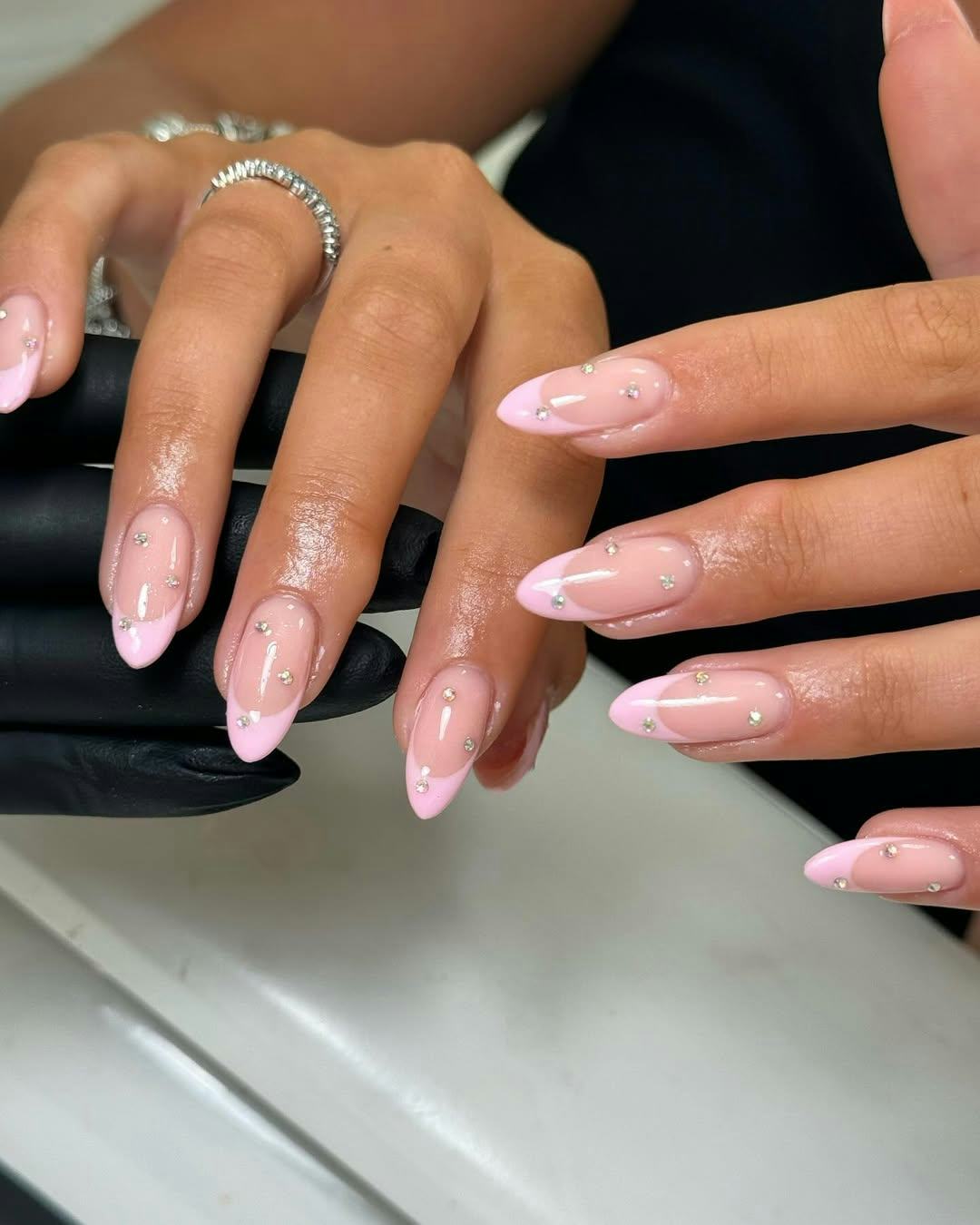 &ldquo;Strawberry milk&rdquo; nail art designs are on-trend for 2025.