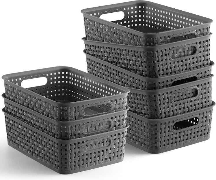 NETANY Plastic Storage Baskets (8-Pack)