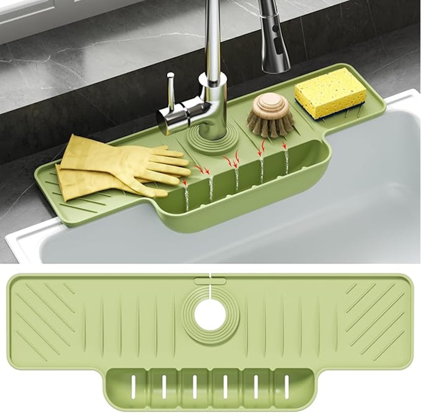 COOL-ANGLE Faucet Handle Drip Catcher Tray Mat