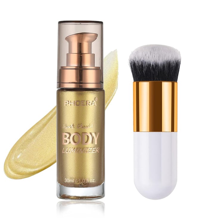 Lezero Body Shimmer Oil in Metallic Gold 