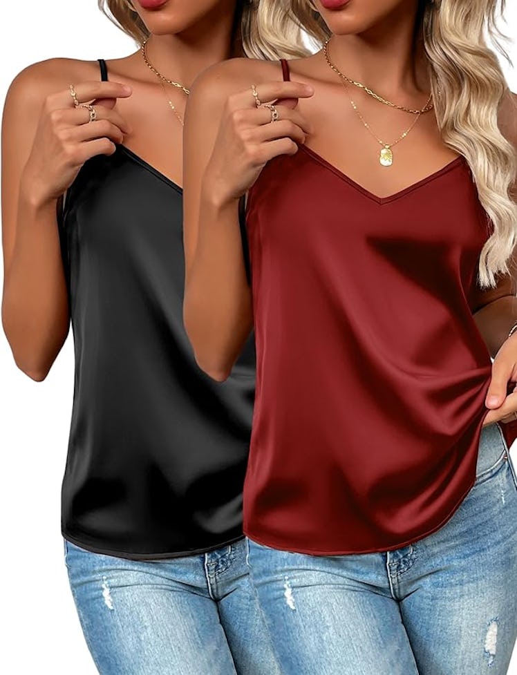 Zeagoo Satin Tank Tops (2-Pack) 