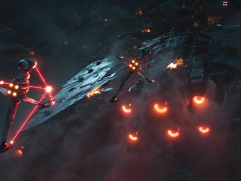 B-Wings attacking the pirate frigate in the 'Skeleton Crew' finale.