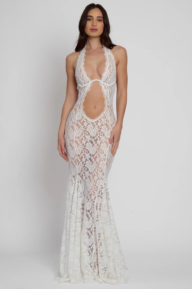 Saltair Lace Bustier Maxi Dress