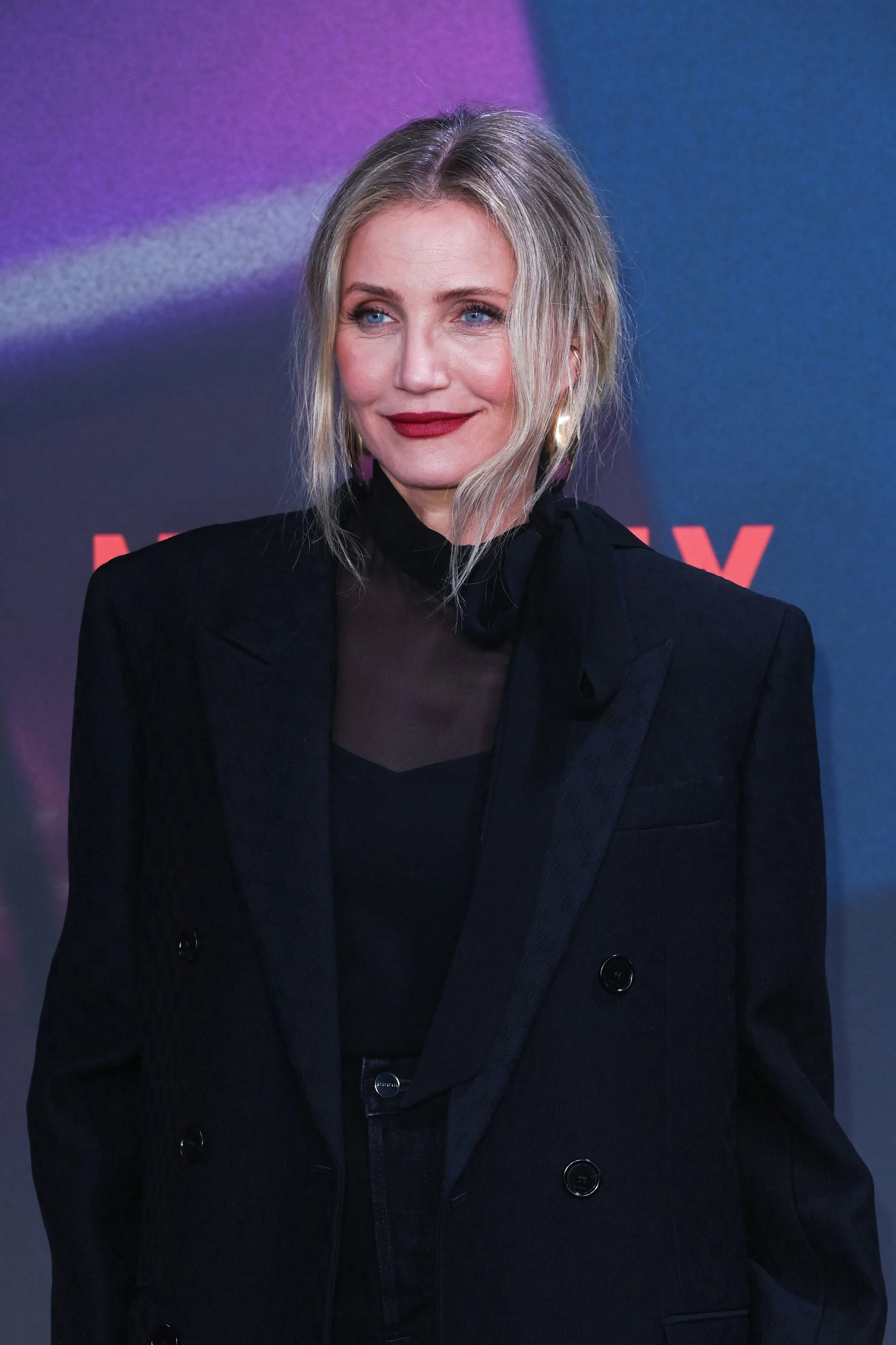 cameron diaz purple dress Cameron Diaz in Dior - 74097215_10 Compressed