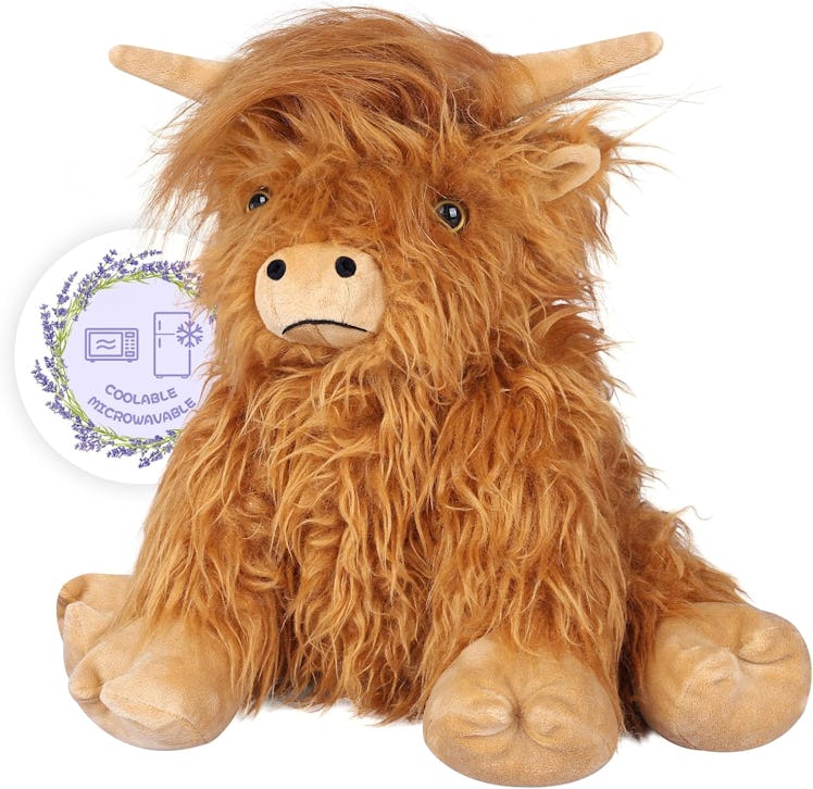 SuzziPals Microwave Highland Cow Stuffed Animal