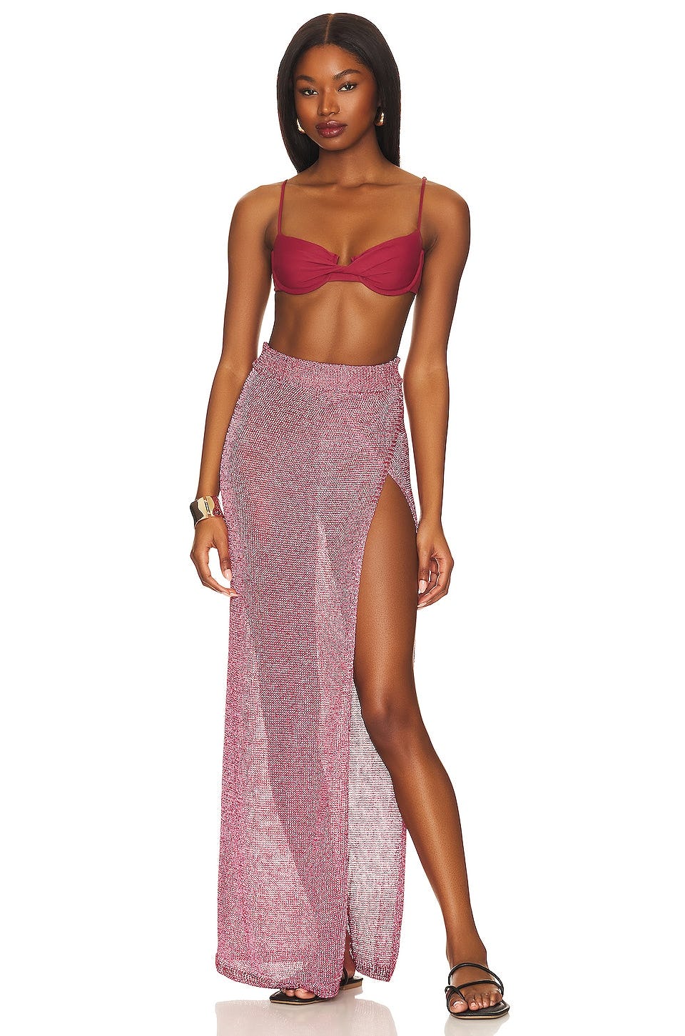 Superdown Keva Wrap Maxi Skirt