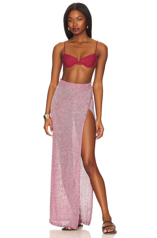 Superdown Keva Wrap Maxi Skirt