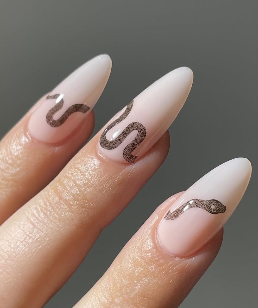 Celebrate the 2025 Lunar New Year with a snake-inspired manicure.
