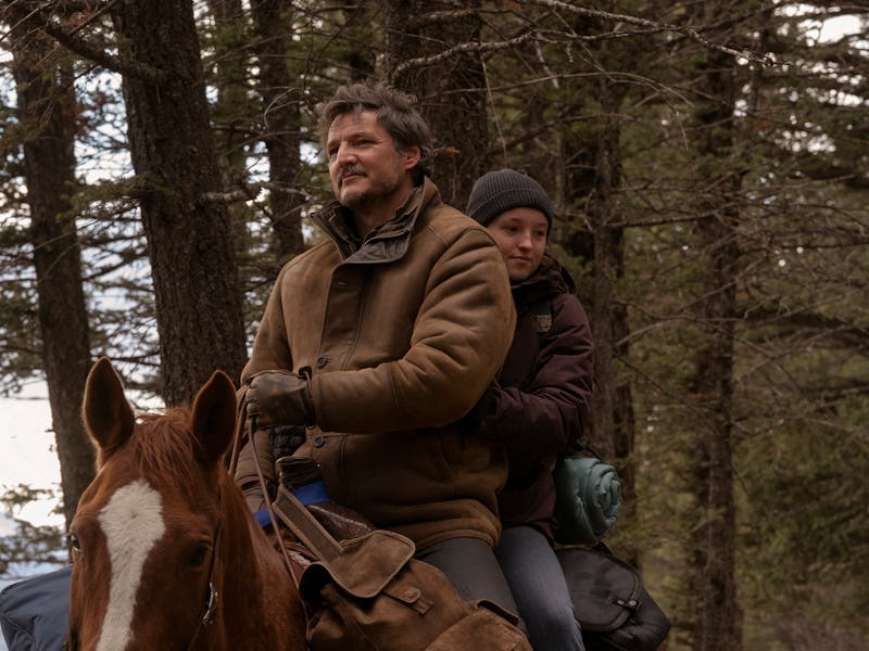 Pedro Pascal and Bella Ramsey in The Last of Us